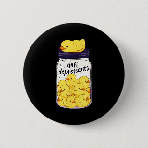 Macaron Rond 5 Cm Canard jaune drôle pot anti dépressif Zoo garçons 