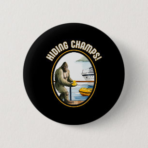 Macaron Rond 5 Cm Canards de croisière et champions de Bigfoot caché