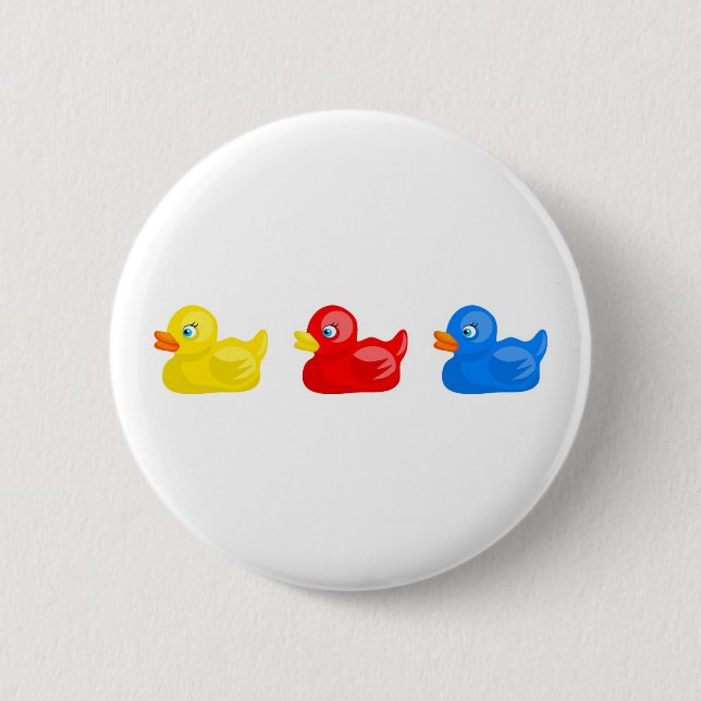 Macaron Rond 5 Cm Canards en caoutchouc (Devant)