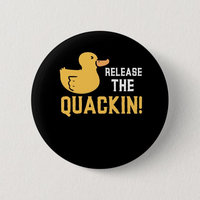 Macaron Rond 5 Cm Canards en caoutchouc jaune Quack Drôle Amant Cana (Devant)