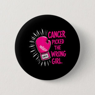 Macaron Rond 5 Cm Cancer a choisi la mauvaise fille Cancer du sein