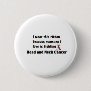 Macaron Rond 5 Cm Cancer de la tête et du cou