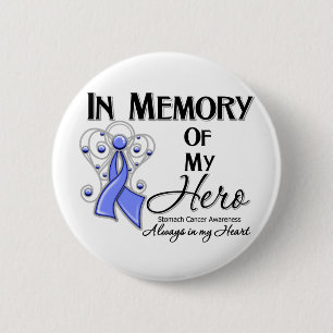 Macaron Rond 5 Cm Cancer de l'estomac dans la mémoire de mon héros