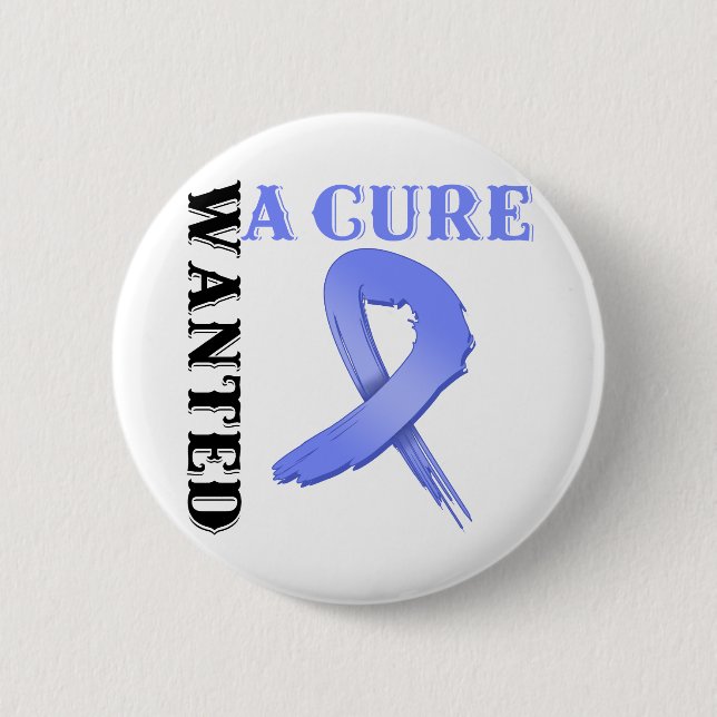 Macaron Rond 5 Cm Cancer de l'estomac RECHERCHÉ A CURE (Devant)