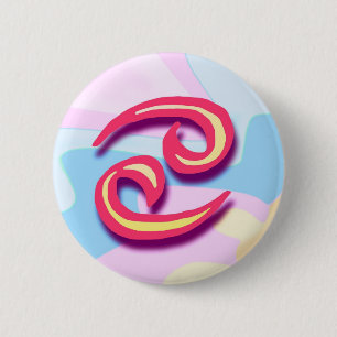 Macaron Rond 5 Cm Cancer de signe de zodiaque