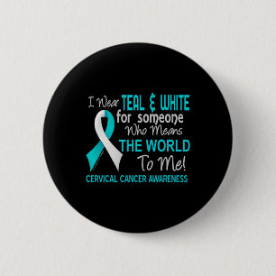 Macaron Rond 5 Cm Cancer Du Col Pour Quelqu'Un Qui Signifie Monde Po