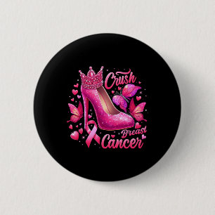 Macaron Rond 5 Cm Cancer Du Sein Combattre Comme Une Reine Noir Afro