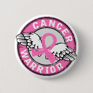 Macaron Rond 5 Cm Cancer du sein du guerrier 14c