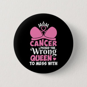 Macaron Rond 5 Cm Cancer Du Sein La Mauvaise Reine À Mess Stron