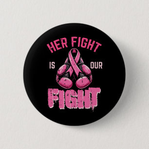 Macaron Rond 5 Cm Cancer du sein Sa lutte Notre lutte Aware Boxing W