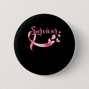 Macaron Rond 5 Cm Cancer du sein Survivant Sensibilisation au cancer