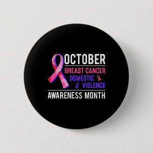 Macaron Rond 5 Cm Cancer Et Violence Domestique Mois De Sensibilisat