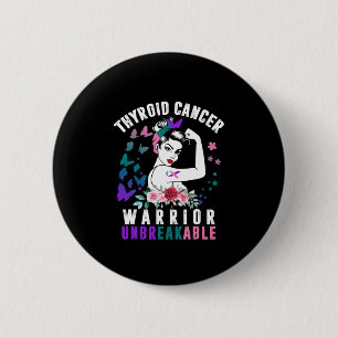 Macaron Rond 5 Cm Cancer Femme Guerrière Violet rose Ruban Sensibili