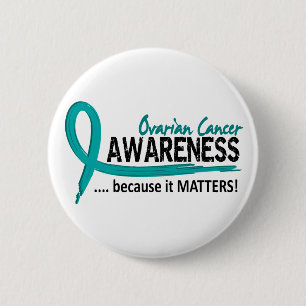Macaron Rond 5 Cm Cancer ovarien de la conscience 2