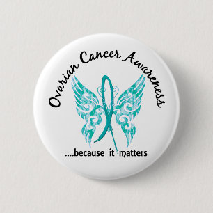 Macaron Rond 5 Cm Cancer ovarien du papillon 6,1 grunges de tatouage