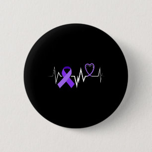 Macaron Rond 5 Cm Cancer panceratique Ruban Cancer panceratique