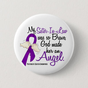 Macaron Rond 5 Cm Cancer pancréatique de belle-soeur de l'ange 2