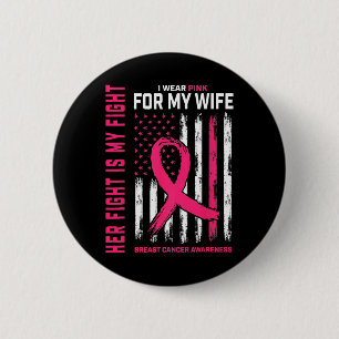 Macaron Rond 5 Cm Cancer Sa Lutte Est Ma Lutte Je Porte Du Veste Ros