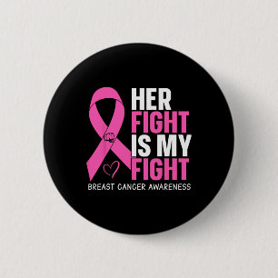 Macaron Rond 5 Cm Cancer Son combat est mon combat cancer du sein de