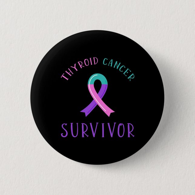 Macaron Rond 5 Cm Cancer Survivant 2 (Devant)