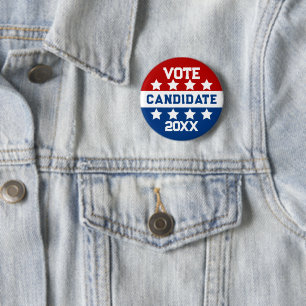 Macaron Rond 5 Cm Candidat à l'élection personnalisée