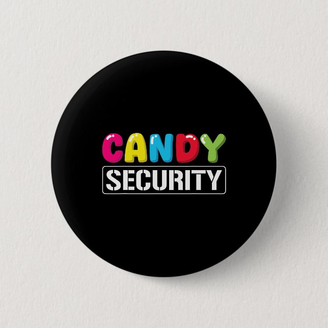 Macaron Rond 5 Cm Candy Security Funny Halloween Costume Enfants Gar (Devant)