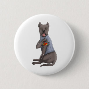 Macaron Rond 5 Cm Cane Corso I Love Maman Tattoo Dog Shirt Funny Mot