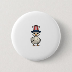 Macaron Rond 5 Cm Caneton patriotique conception de chemise vintage