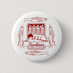 Macaron Rond 5 Cm Canette de sardines