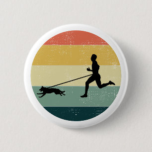 Macaron Rond 5 Cm Canicross Trail Runner Dog Sport