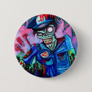 Macaron Rond 5 Cm Cannette de fil de zombi