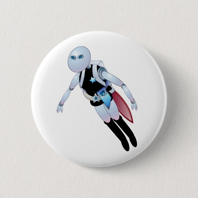 Macaron Rond 5 Cm Cannettes de fil robotiques 2099 (Devant)