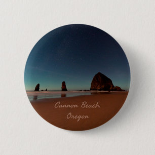 Macaron Rond 5 Cm Cannon Beach Oregon Haystack Rock