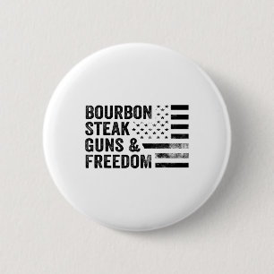 Macaron Rond 5 Cm Canons À Steak Bourbon Et Liberté Usa Drapeau Whis