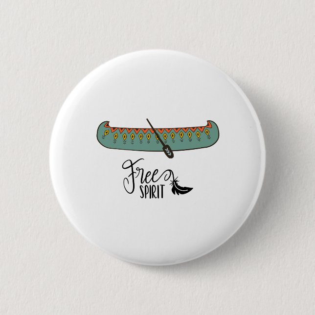 Macaron Rond 5 Cm Canot Esprit Libre (Devant)