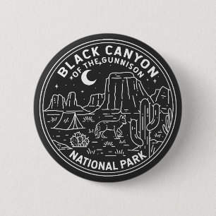 Macaron Rond 5 Cm Canyon Noir Du Parc National De Gunnison