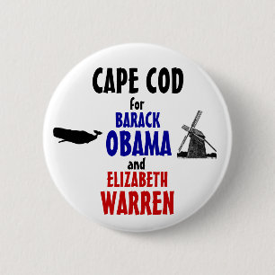 Macaron Rond 5 Cm CAPE COD pour Obama et terriers 2012