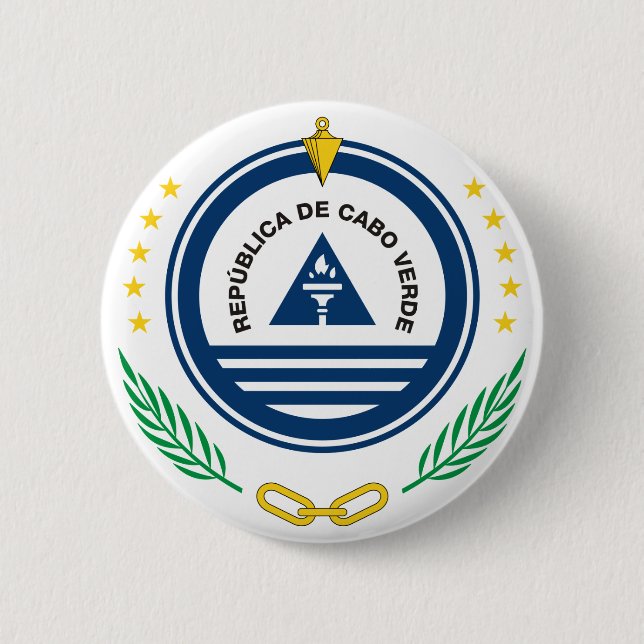Macaron Rond 5 Cm cape verde emblème (Devant)