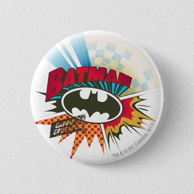 Macaron Rond 5 Cm Caped Crusader (Devant)