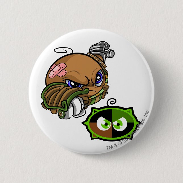 Macaron Rond 5 Cm Capitaine 1 d'équipe de lac Kiko (Devant)