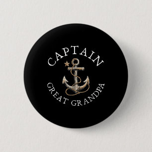 Macaron Rond 5 Cm Capitaine arrière-grand-père bateau voile nautique