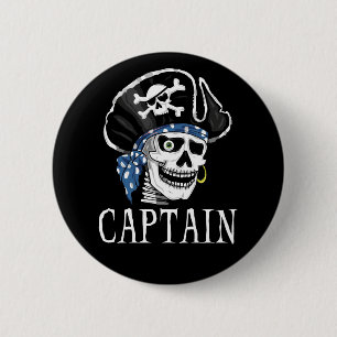 Macaron Rond 5 Cm Capitaine borgne de pirate
