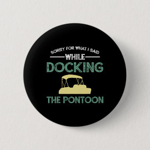 Macaron Rond 5 Cm Capitaine de bateau ponton naviguant