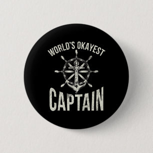 Macaron Rond 5 Cm Capitaine moyen du monde du bateau