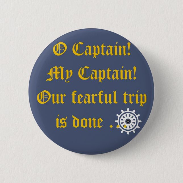 Macaron Rond 5 Cm Capitaine My Captain (Devant)