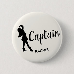 Macaron Rond 5 Cm Capitaine Personalized d'équipe d'entraînement