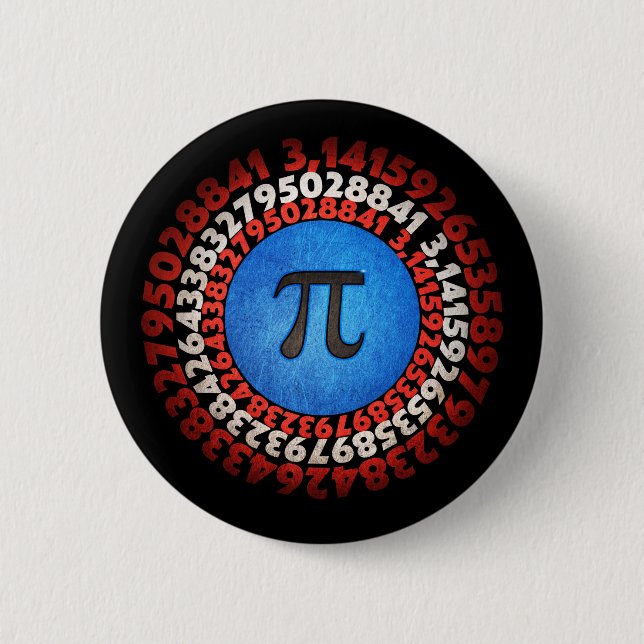 Macaron Rond 5 Cm Capitaine Pi Superhero Shield Nerdy Math Pi Day (Devant)