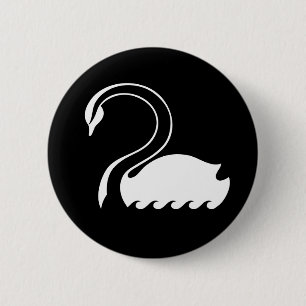 Macaron Rond 5 Cm Capitaine Swan Flag Button