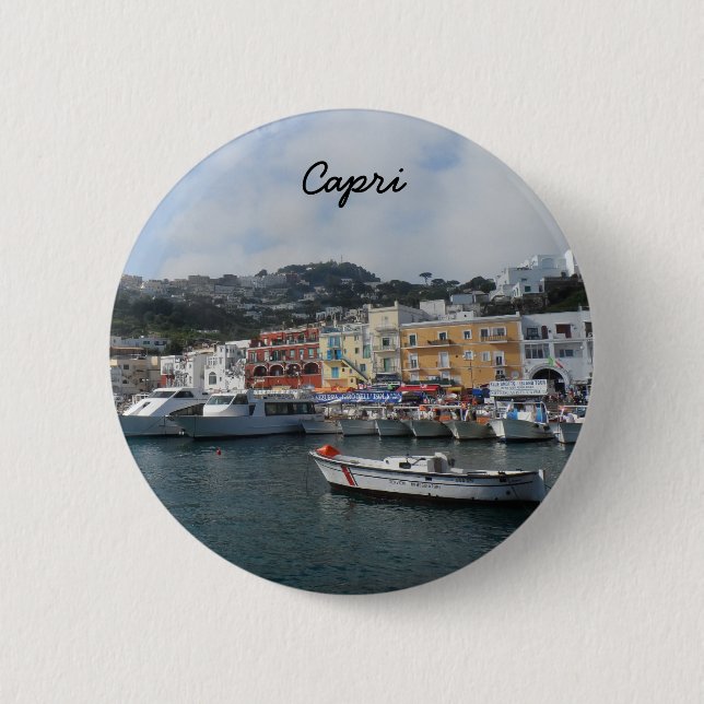 Macaron Rond 5 Cm Capri, Italie (Devant)