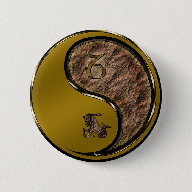 Macaron Rond 5 Cm Capricorne (Devant)